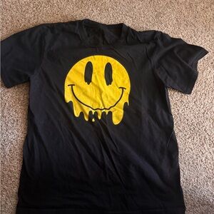Nirvana Black T-Shirt with Yellow Smiley Face youth med